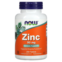 Цинк NOW Foods (Zinc) 50 мг 250 таблеток