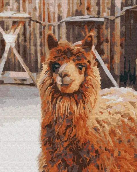 Картина за номерами Лама на фермі  Brushme 40x50