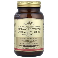 Бета-каротин Solgar (Beta-Carotene) 25000 MО 90 капсул