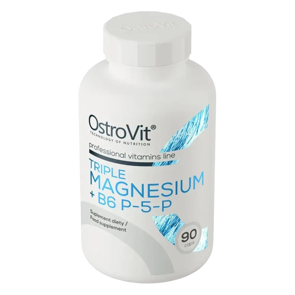 Потрійний Магній Ostrovit + B6 + P-5-P Triple Magnesium + B6 P-5-P 90 капсул