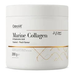 Морський колаген Ostrovit та гіалуронова Кислота Marine Collagen &amp; Hyaluronic Acid кокос-персик 200 г