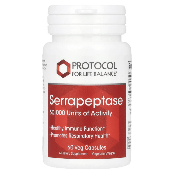 Серрапептаза Protocol for Life Balance (Serrapeptase) 60 веганських капсул