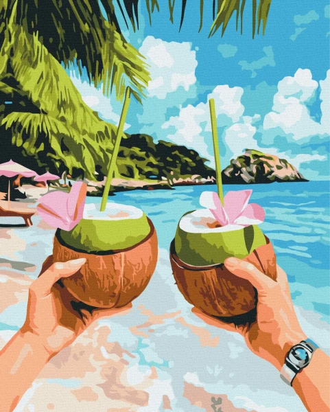 Картина за номерами Кокосова насолода 40x50 Brushme