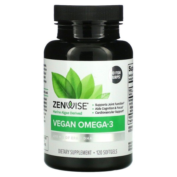Омега-3 для веганов Zenwise Health (Vegan Omega-3) 120 веганских гелевых капсул