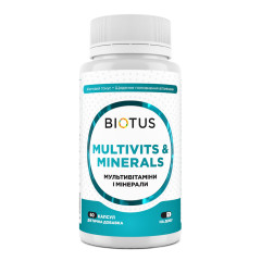 Мультивітаміни та мінерали Biotus (Multivits &amp; Minerals) 60 капсул