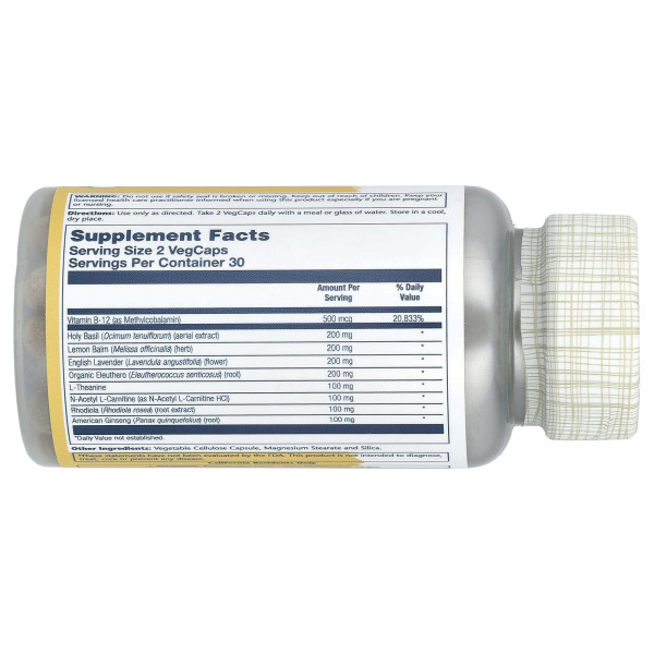 Solaray, Total Calm™ Advanced, 60 капсул VegCap