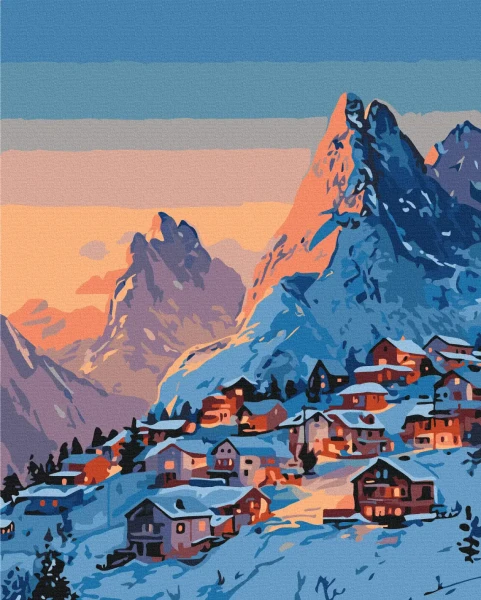 Картина за номерами Морозний ранок  Brushme 40x50