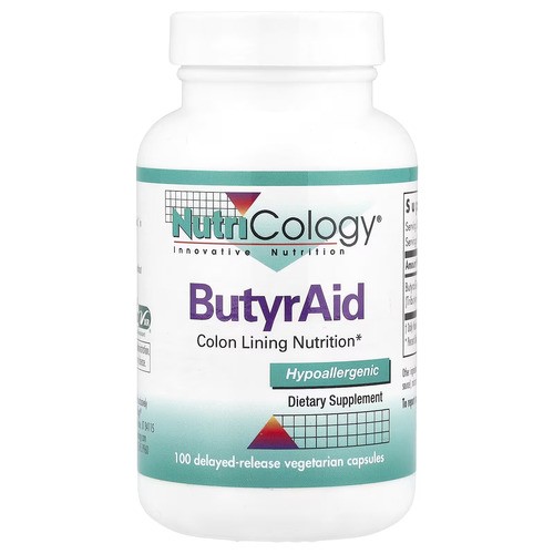 Комплекс трибутирину Nutricology (ButyrAid) 100 вегетаріанських капсул із відстроченим вивільненням