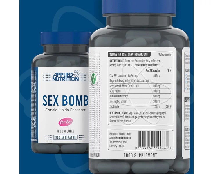 Комплекс для підвищення лібідо для жінок Applied Nutrition (Sex Bomb Female Libido Enhancer) 120 капсул