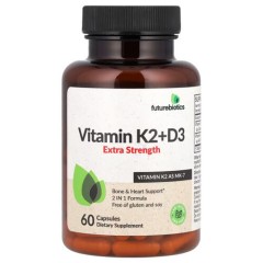 Витамин K2+D3 10000 МЕ/120 мкг Futurebiotics (Vitamin K2+D3 Extra Strength) 60 капсул