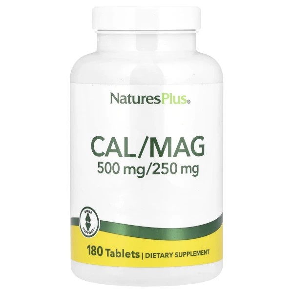 Кальцій та магній Nature's Plus (Cal/Mag 500/250 mg) 500 мг/250 мг 180 таблеток