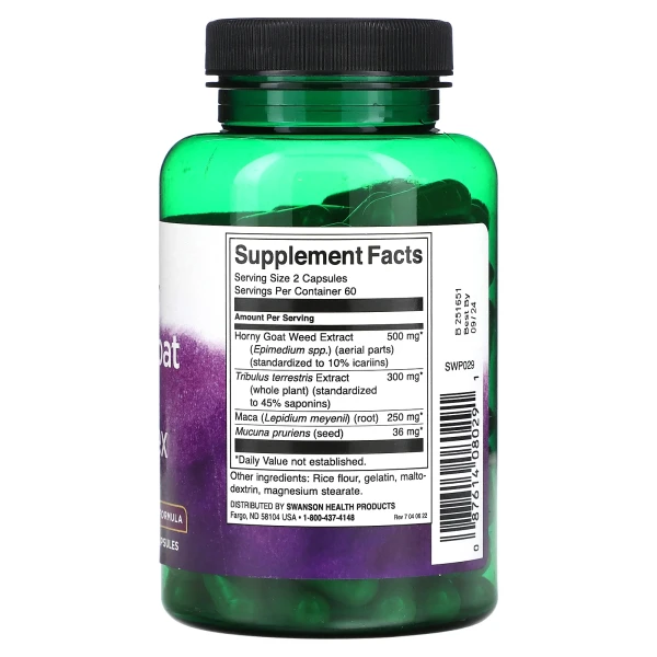 Комплекс горянки Swanson (Horny Goat Weed Complex) 120 капсул
