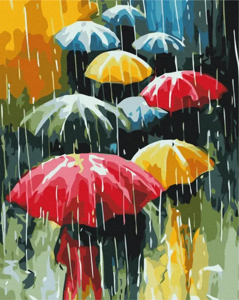 Картина за номерами Кольоровий дощ  Brushme 40x50