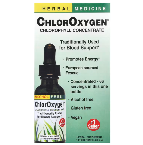 Рідкий хлорофіл концентрат Herbs Etc. (Chlorophyll Concentrate) без спирту 30 мл