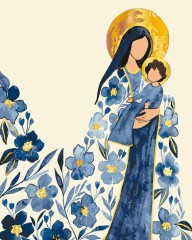 Картина по номерам Богородица с младенцем с красками металлик 40 х 50 Art Craft