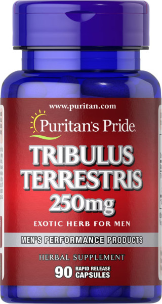 Трибулус терестріс (якірці сланкі), Tribulus Terrestris, Puritan's Pride, 250 мг, 90 капсул