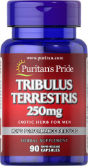 Трибулус терестріс (якірці сланкі), Tribulus Terrestris, Puritan's Pride, 250 мг, 90 капсул