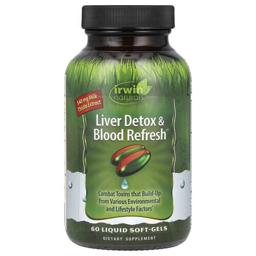 Детокс печени и освежение крови Irwin Naturals (Liver Detox & Blood Refresh) 60 жидких капсул