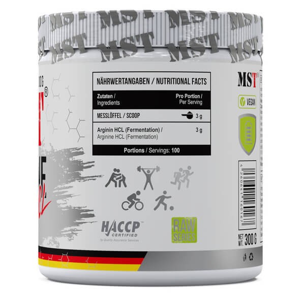 Аргінін гідрохлорид MST Nutrition (Arginine HCL) 300 г
