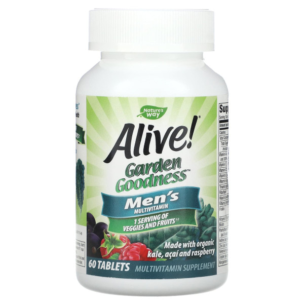 Мультивітаміни для чоловіків (Alive Garden goodness Men's Multivitamin) 60 таблеток