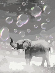 Картина по номерам Мечтательный слон Brushme 30x40