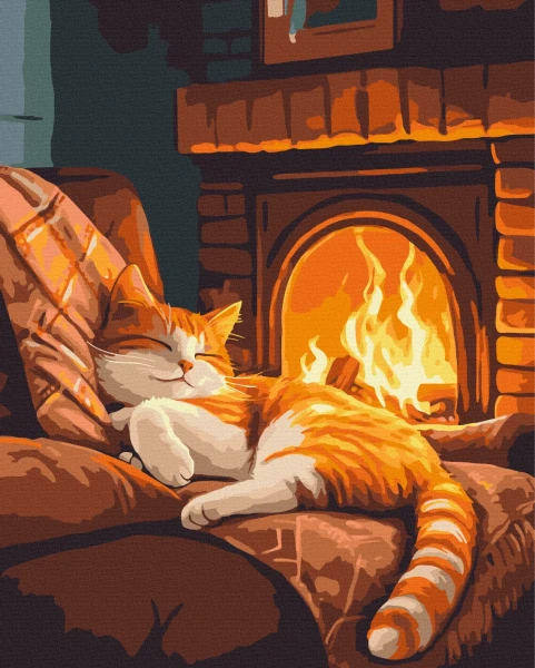 Картина за номерами Тепло і муркотіння 40x50 Brushme