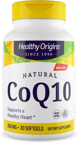 Коэнзим Q10 Healthy Origins (Kaneka Q10) 300 мг 30 гелевых капсул поддерживает здоровье сердца и клеточную энергию
