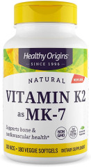 Вітамін K2 в формі MK7, Vitamin K2 as MK7, Healthy Origins, 100 мкг, 180 кап.