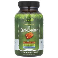 Блокатор вуглеводів 3-в-1 Irwin Naturals (3-In-1 Carb Blocker) 75 рідких капсул