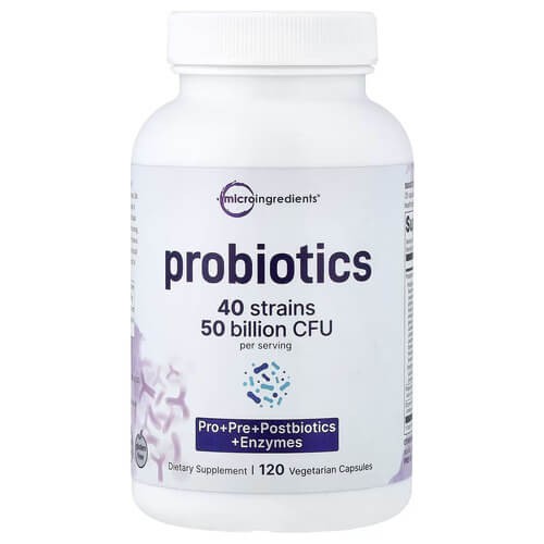 Пробіотики Micro Ingredients (Probiotics) 120 рослинних капсул
