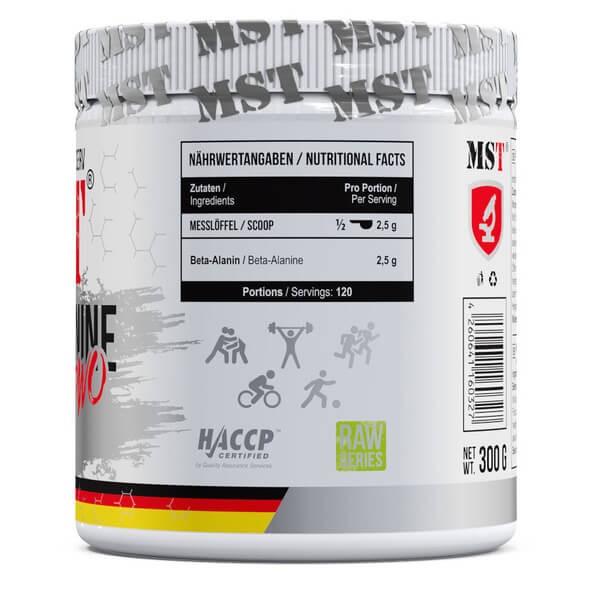 Бета-аланін MST (Beta Alanine) 300 г без смаку