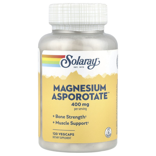 Аспоротат магнію Solaray (Magnesium Asporotate™) 200 мг 120 веганських капсул
