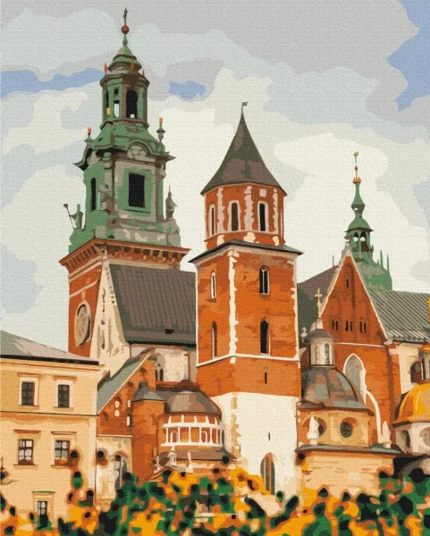 Картина за номерами Вавельський замок в Кракові  Brushme 40x50