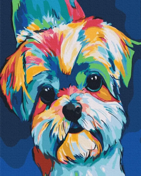 Премиум картина по номерам Яркая собачка Brushme 40x50