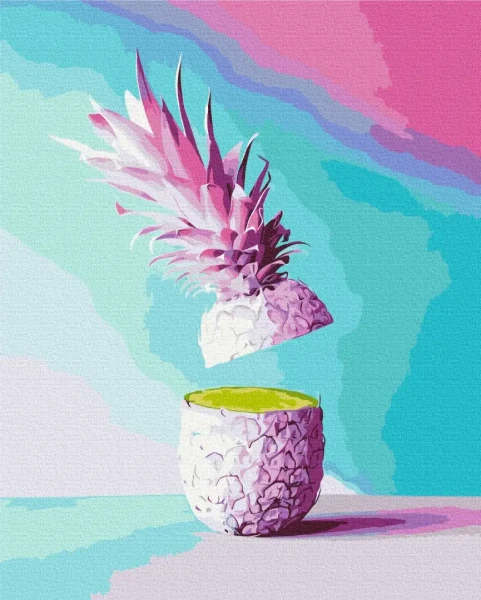 Преміум картина за номерами Частинка ананаса Brushme 40x50