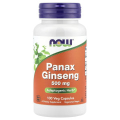 Женьшень Now Foods (Panax Ginseng) 500 мг 100 капсул