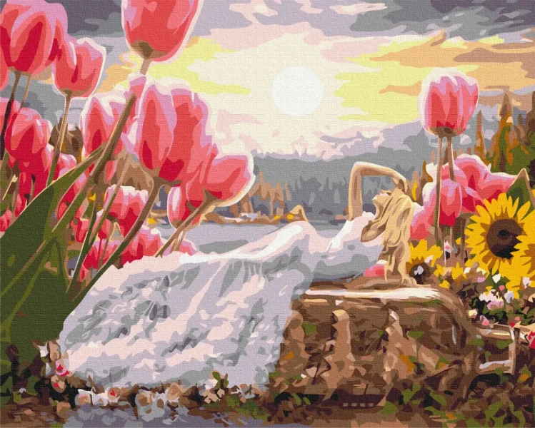 Преміум картина за номерами Дюймовочка в білому Brushme 40x50