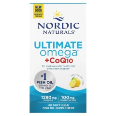 Омега Ультімейт із коензимом Nordic Naturals (Omega Ultimate + CoQ10) 1000 мг 60 капсул