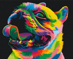 Премиум картина по номерам Радужная собака Brushme 40x50