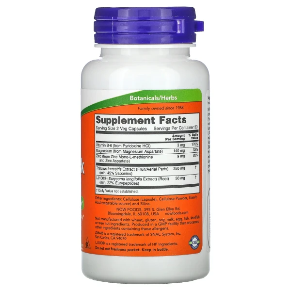 Репродуктивне здоров'я чоловіків Now Foods (TestoJack 100) 60 капсул