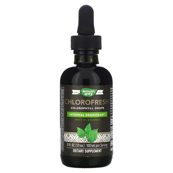 Рідкий хлорофіл Nature's Way (Chlorophyll Drops) 59 мл зі смаком м'яти