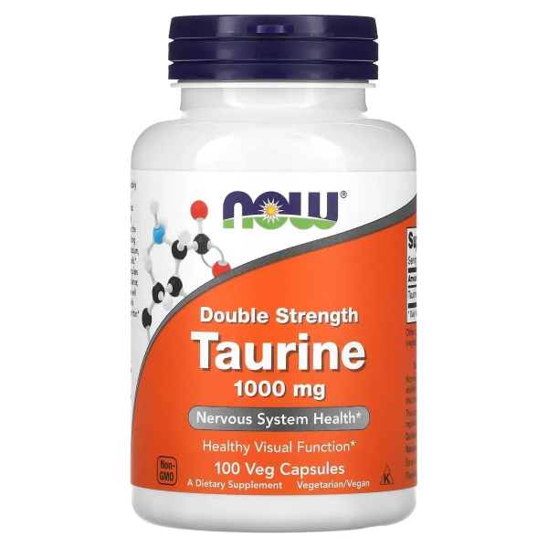Таурин подвійної сили Now Foods (Double Strength Taurine) 1000 мг 100 капсул