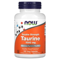 Таурин подвійної сили Now Foods (Double Strength Taurine) 1000 мг 100 капсул