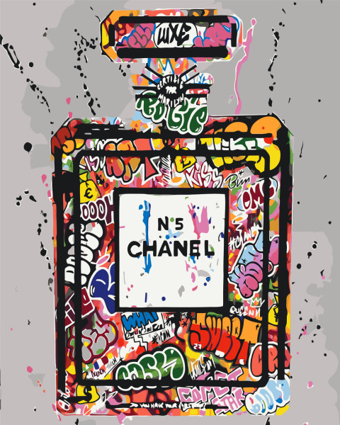 Картина за номерами Chanel №5 арт (Шанель номер 5) 40x50 см Origami