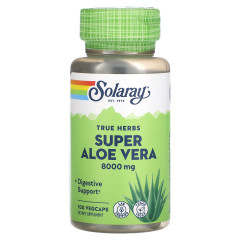 Solaray, супердобавка з алое вера, True Herbs, 8000 мг, 100 капсул VegCap