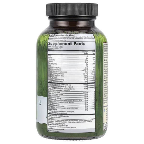 Комплекс для детоксикации почек и печени 60 жидких капсул Irwin Naturals (2-In-1 Kidney & Liver Super Cleanse)