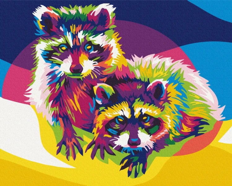 Картина за номерами Веселкові єноти  Brushme 48x60