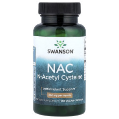 N-ацетил цистеїн Swanson (N-Acetyl Cysteine) 600 мг 100 капсул