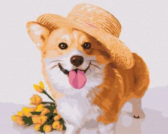 Картина по номерам Собачка-джентльмен Brushme 48x60