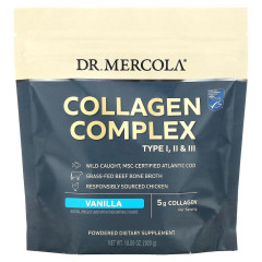 Комплекс колагенів l, ll та lll типів Dr. Mercola (Collagen Complex) зі смаком ванілі 5 г 309 грам